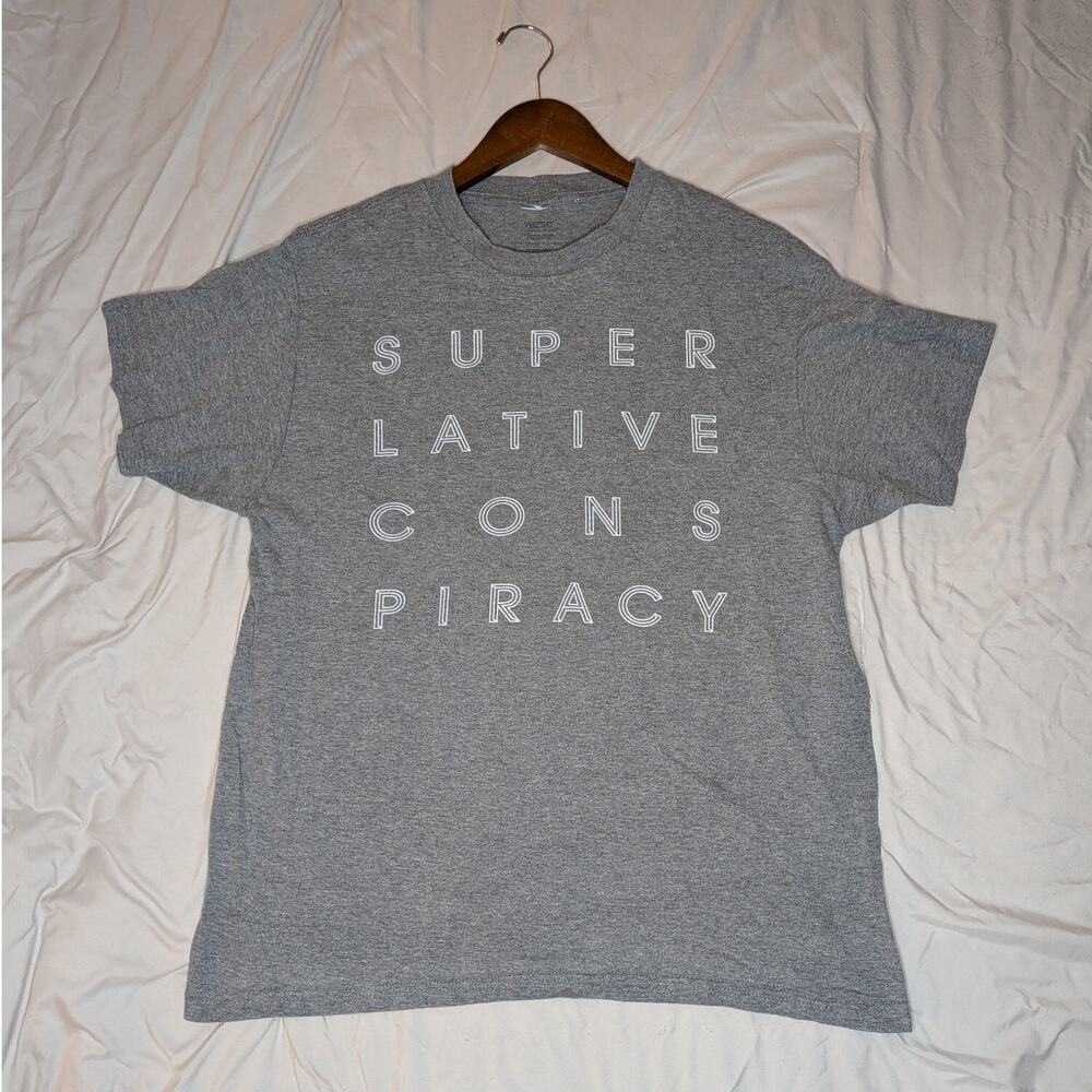 WeSC Superlative Conspiracy Graphic T-Shirt Heather Gray Men's Large